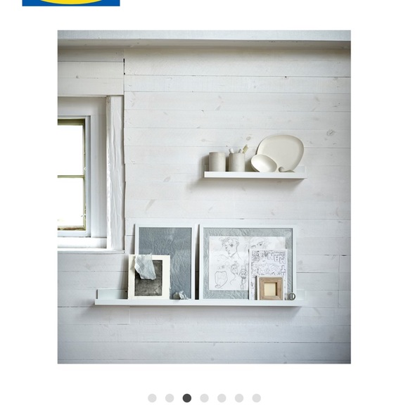 Set of (2) IKEA MOSSLANDA Picture ledge, white, 21 ¾ " - Picture 3 of 8